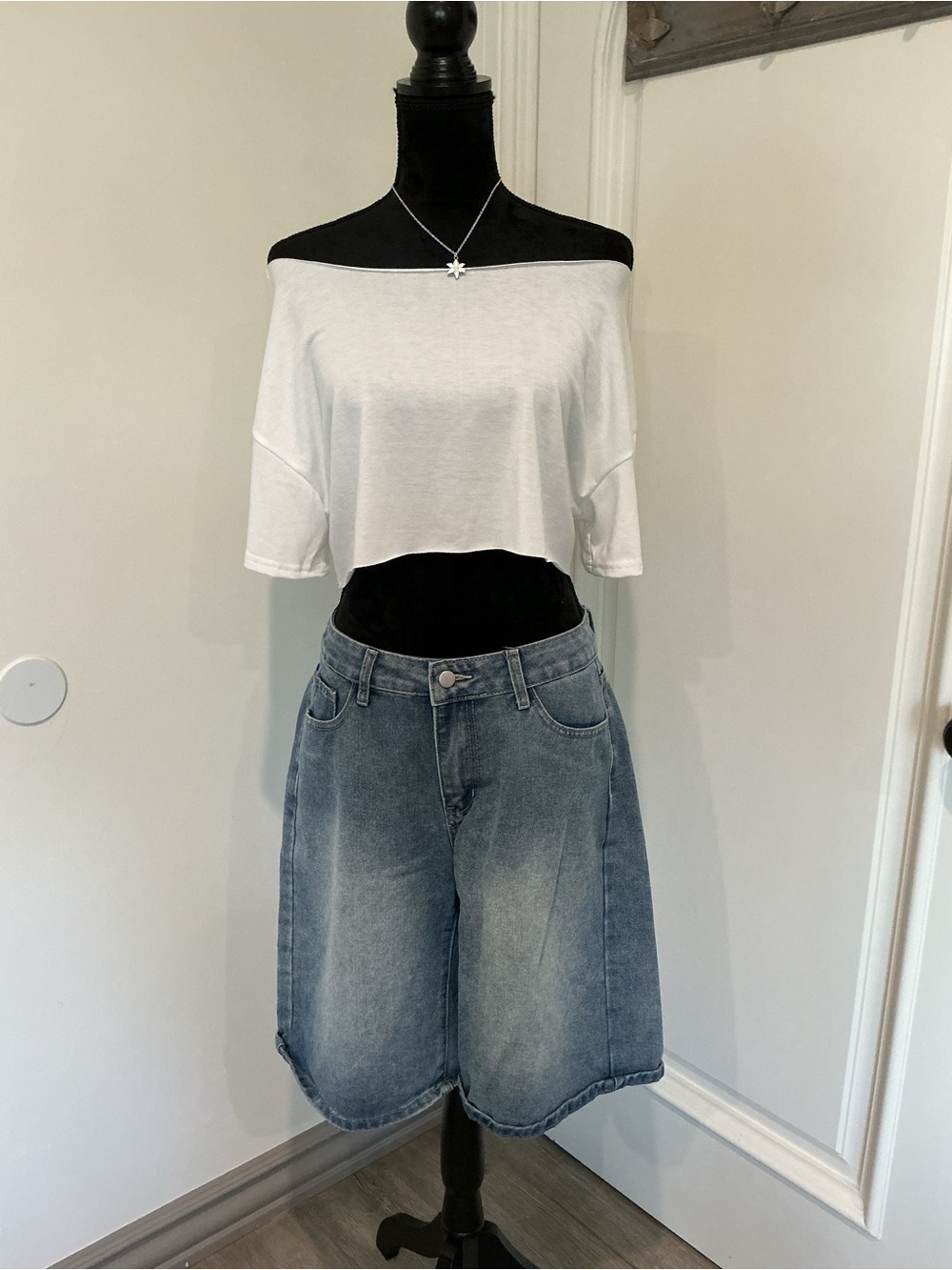 Unbranded Blue Denim High-Waist Women’s Shorts